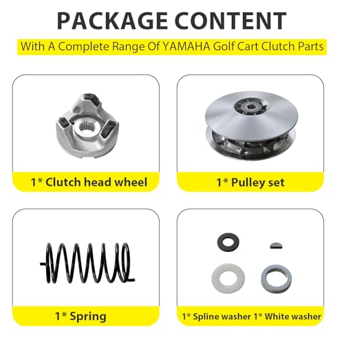 Yamaha Golf Cart Drive Clutch Kit with Spring – Replaces OEM JN6-G6270-00, G20 G22 G28 1985-2007