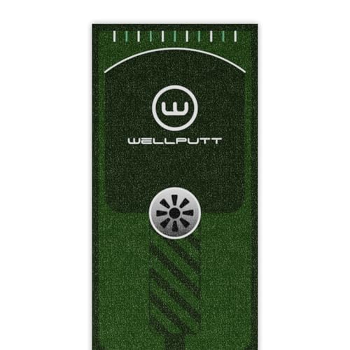 Wellputt Essential 8ft Golf Putting Mat with Alignment Lines for Indoor Practice