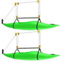 Kayak Pulley System for Garage Ceiling Hoist - 2 Set Self-Locking Canoe Storage