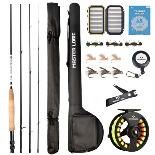 Master Logic 9ft 5wt 4-Piece Fly Fishing Rod Combo Starter Kit