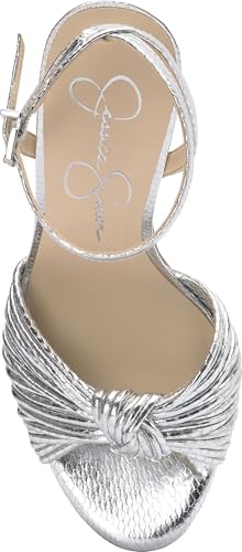Jessica Simpson Women's Immie Silver Ankle Strap Platform Sandal - Size 8