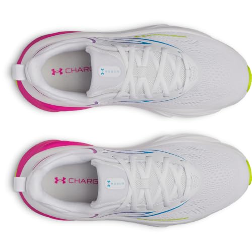 Under Armour Women's Charged+ Rogue 6 Running Shoes White Rebel Pink 8.5