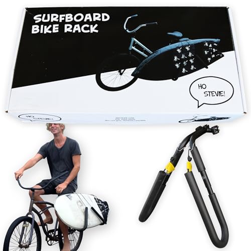 Ho Stevie! Surfboard Bike Rack - Black for Bikes Up to 8 Feet Shorter