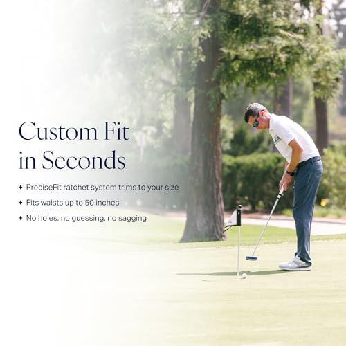 Nexbelt Go-In Winner 2.0 Carbon Black Golf Belt with Aluminum Buckle, Fits up to 50"