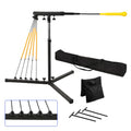Adjustable Batting Swing Trainer 31-43 Inch Baseball Hitting Practice Equipment with Power Bands