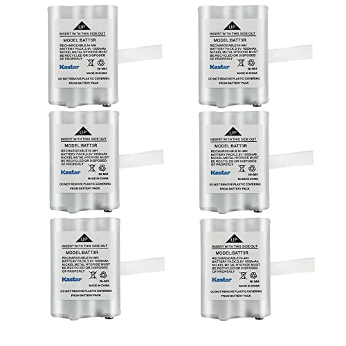 6 Pack Replacement Ni-MH Batteries for Midland and X-Talker Radios 3.6V 1000mAh