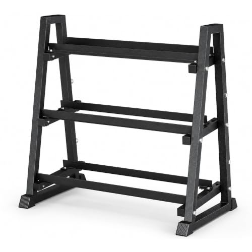 Heavy Duty 3-Tier Dumbbell Rack Stand for Home Gym Storage, 1300 lb Capacity