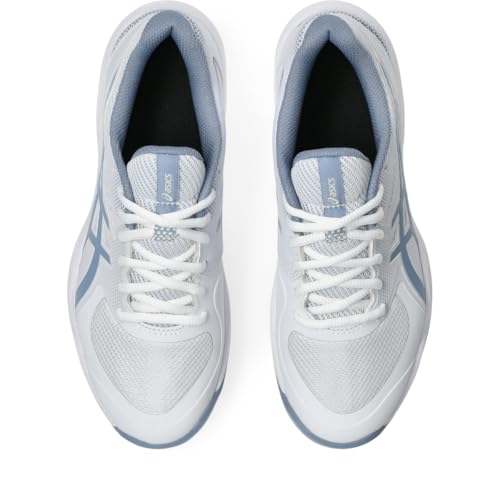 Women's Pickleball Shoes - ASICS Game FlyteFoam, White & Calm Indigo, Size 8.5