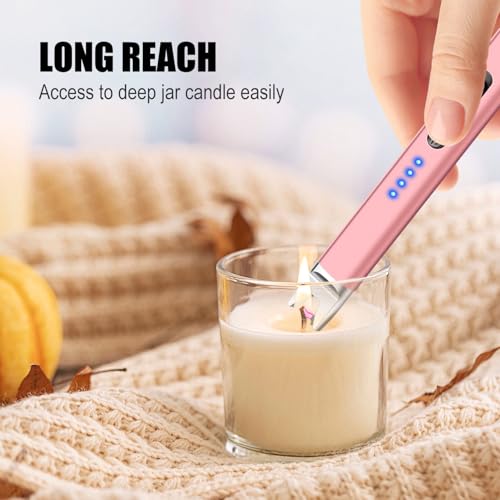 Rechargeable Electric Candle Lighters Set - Windproof, Safe, USB Long Stem with Variations