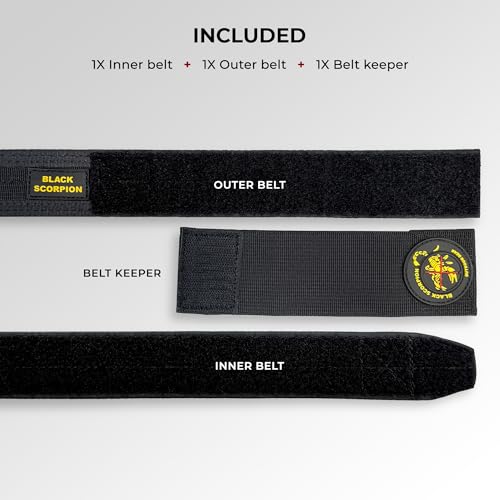 Heavy-Duty Competition Gun Belt for Shooting Sports - Black, Large