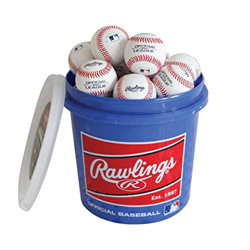 Rawlings Youth Baseballs 24 Pack for Game & Practice | Durable Leather Cover