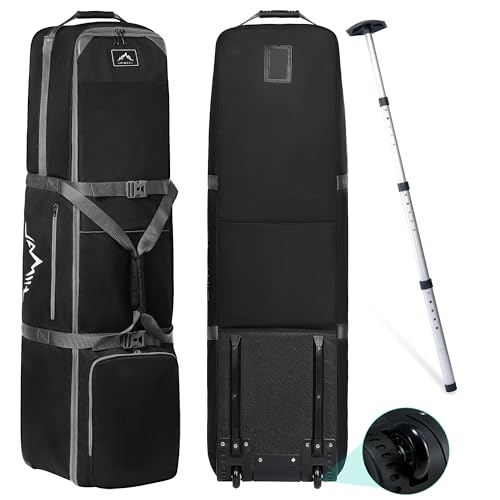 Golf Travel Bag with Adjustable Support Rod - Heavy Duty Oxford Fabric 48.8"