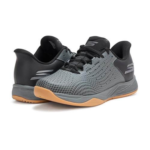 Skechers Men's Slip-Ins Viper Court Reload Black Charcoal US 8 Sneakers