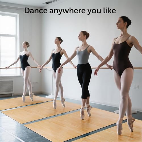 Tristcily 6mm 4ft x 6ft Portable Dance Floor Mat for Ballet Jazz & Pop