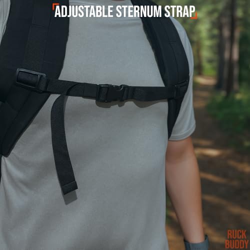 RuckBuddy 25L Weighted Rucking Backpack with Removable Hip Belt & Plate Pockets