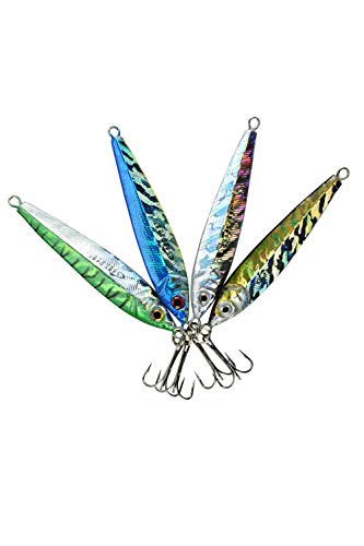 Bullet Jig 1oz Mullet - 3 Pack Fishing Tackle with 4 Colors & 3 Weights
