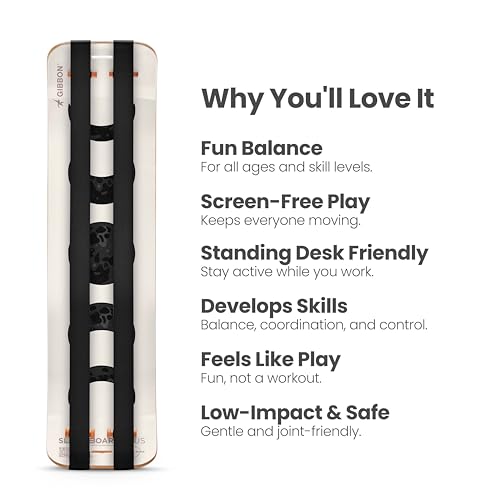 GIBBON SlackBoard Plus - 2 Line Balance Board for Kids & Adults, Indoor & Outdoor Fitness
