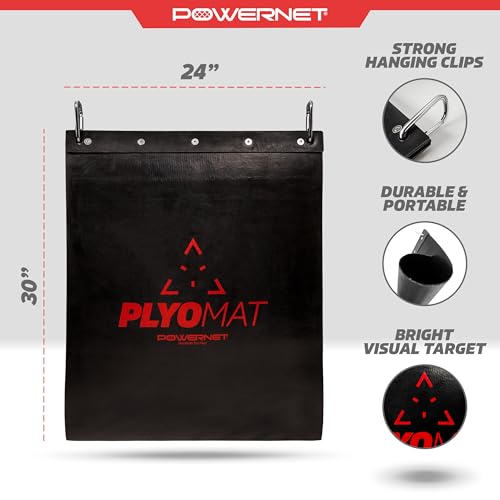 PowerNet Throwing Pitching Trainer with Hanging PlyoMat for Baseball & Softball Training