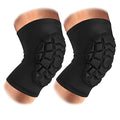 Black Knee Sleeve with Compression Padding - 2 Pack, Medium, Short
