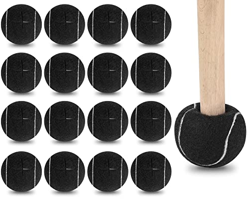 Black Precut Tennis Balls for Furniture Legs Bulk 100 Pcs Protect Floor
