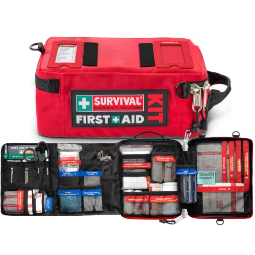 Large 142-Piece First Aid Kit Emergency Response System for Home and Outdoors