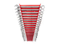 19-Piece Combination Wrench Set with Rack - Metric, Offset & Angled Open Ends