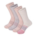 Hanes Women's Non-Binding Crew Socks 4-Pack - Pink, Tan, Green, Cushioned