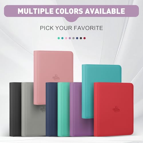 Trading Card Binder 9-Pocket Organizer with 360 Capacity - Purple