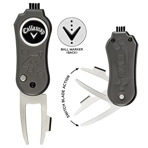 Grey Callaway 4-in-1 Blade Golf Divot Repair Tool with Ball Marker