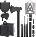 Survival Axe & Folding Shovel Set for Camping & Hiking with Extension Bars