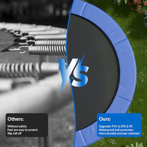 EZ JUMPLIN 14FT Blue Trampoline Spring Cover Safety Pad - Outdoor & Weather-Resistant