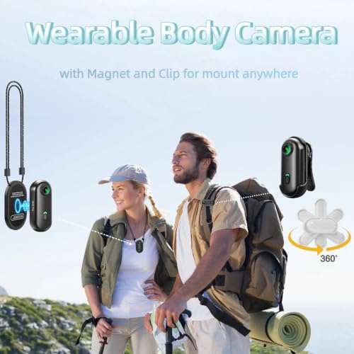 Asdanalili 4K Body Camera with 64GB, WiFi Vlogging & Sports Action Cam