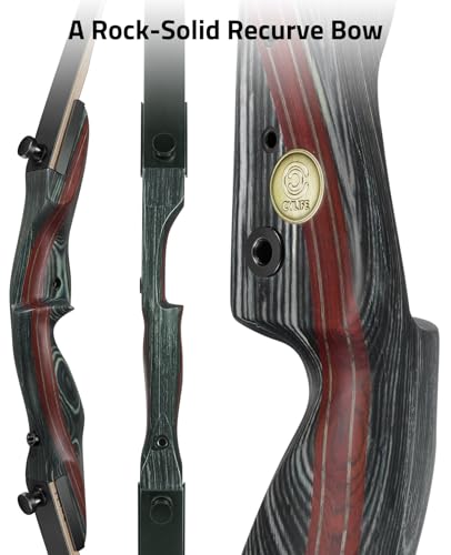 CVLIFE 62-Inch Recurve Bow Set with 40lb Draw Weight, Wooden Takedown Hunting Bow for Adults & Beginners