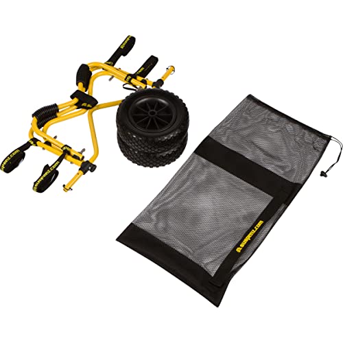 Kayak Canoe Transport Trailer - Heavy Duty Trolley with Airless Wheels, Straps, 150 lbs Capacity