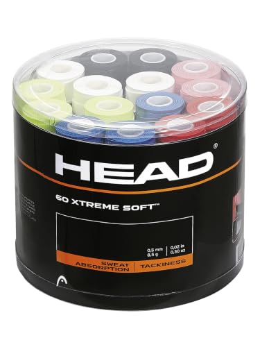 HEAD Xtreme Soft Overgrip 60-Pack Tennis Racket Grip - Mix