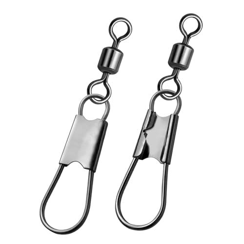 Fishing Snap Swivels & Barrel Swivels 50Pcs - Saltwater & Freshwater Corrosion-Resistant