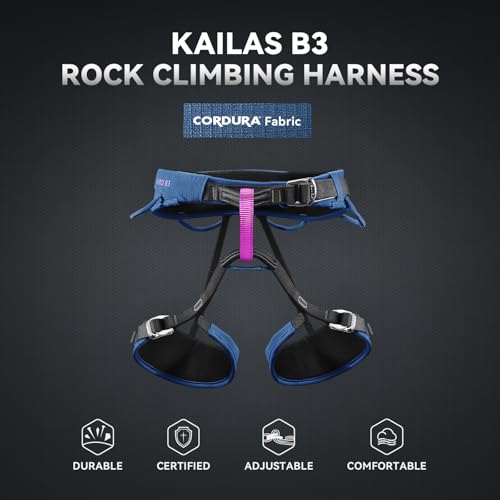 KAILAS Airo B3 Rock Climbing Harness Navy Blue Large - Mountaineering Gear