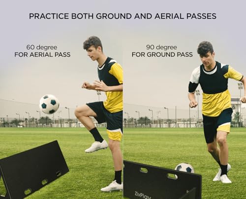 Soccer Rebounder Board 40 x 16 Inch Soccer Wall Passing Trainer with Target for Practice