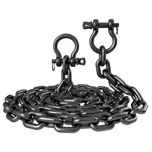 10FT 5/16 Inch Marine Grade Stainless Steel Boat Anchor Chain with Double Shackle - Deck Man