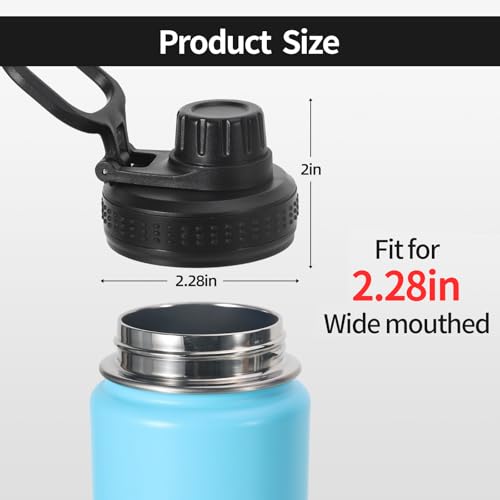Leak-Proof Water Bottle Spout Lid Replacement for Thermoflask 12oz-64oz