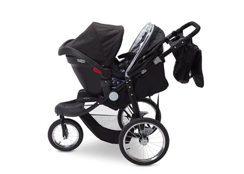 Baby Jogging Stroller with Canopy, Storage & Safety Harness