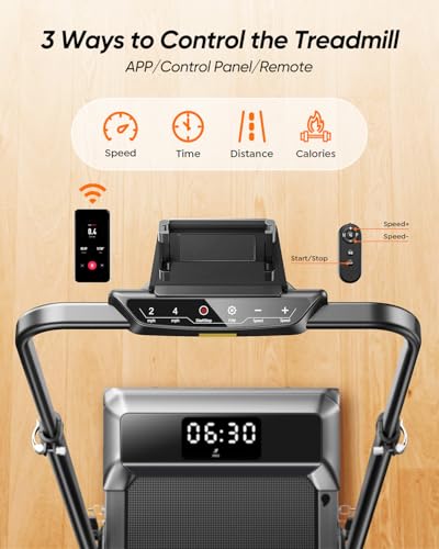 Acezoe PRO Dark Silver Walking Pad with 12% Incline & Adjustable Handlebar - 5-in-1 Foldable Treadmill for Home & Office