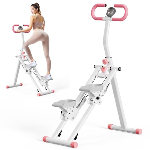 BULAPEACH Pink Vertical Climber Stair Stepper for Full Body Workout Home Exercise
