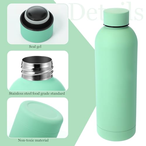 17 oz Stainless Steel Water Bottles Bulk Set - Reusable Travel & Gym Hydration