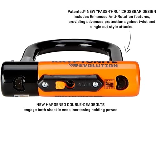 Kryptonite Mini-7 Evolution U-Lock with 4ft Cable, 13mm Steel Shackle