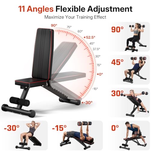 OUNUO Black 2.0 Multi-Function Weight Bench Set for Home Gym