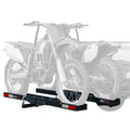 Double Bike Carrier for 2 Dirt Bikes Aluminum Hitch Mount with Ramp - Black Widow