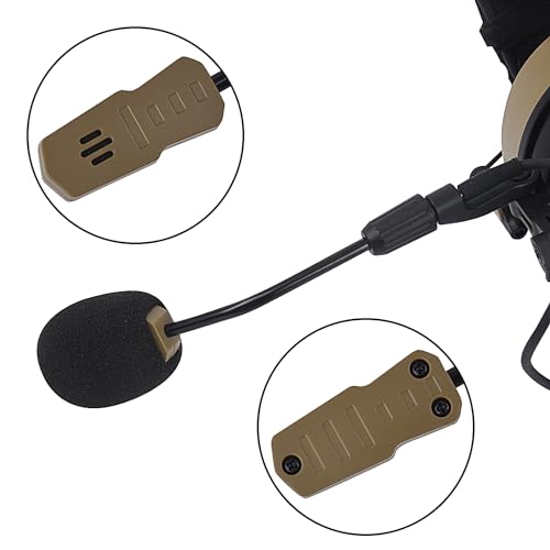 Noise Cancelling Military Tactical Headphones with U94 PTT Mic for Airsoft & Outdoor Use
