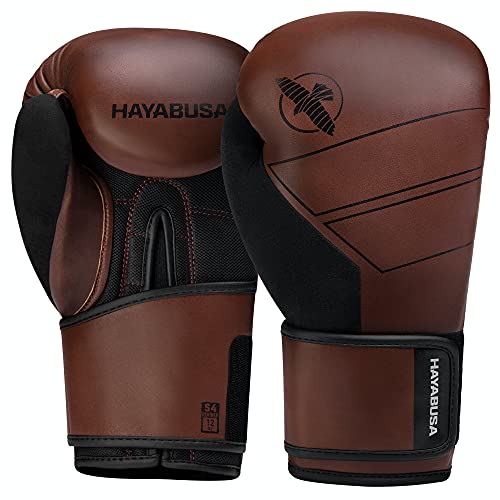 Hayabusa S4 Leather Boxing Gloves - 16 oz Brown Training Gloves
