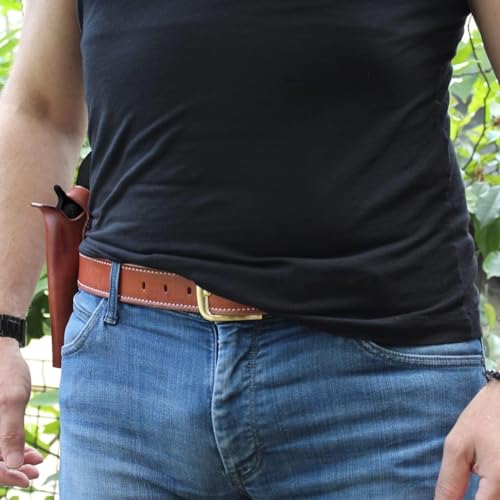 MASC Leather Revolver Holster for Python .357 Magnum 5-inch, Right Hand